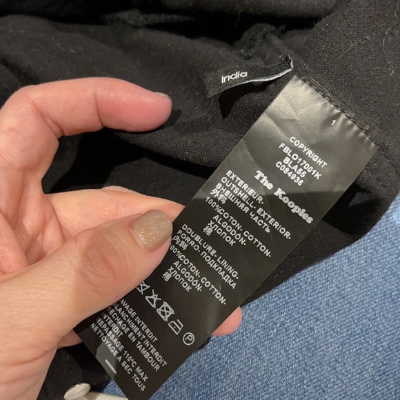 The Kooples Cropped Jean Jacket with Fringe - Picture 5 of 5